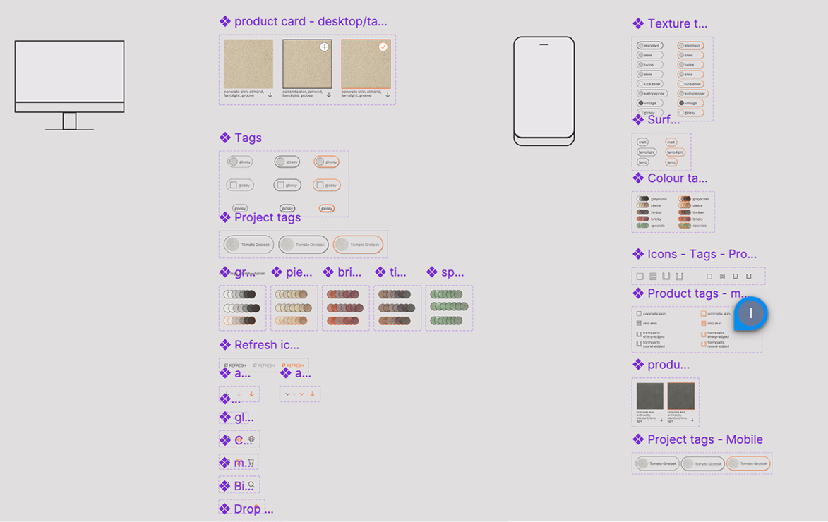 Component library and Framer handoff documentation